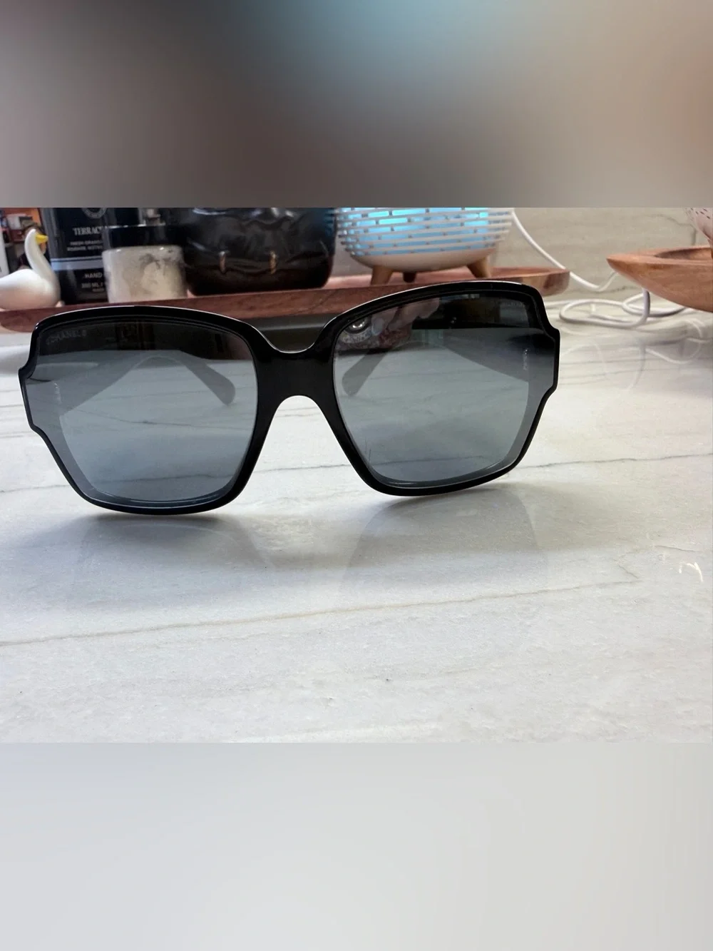 Chanel Women’s Black Oversized Sunglasses